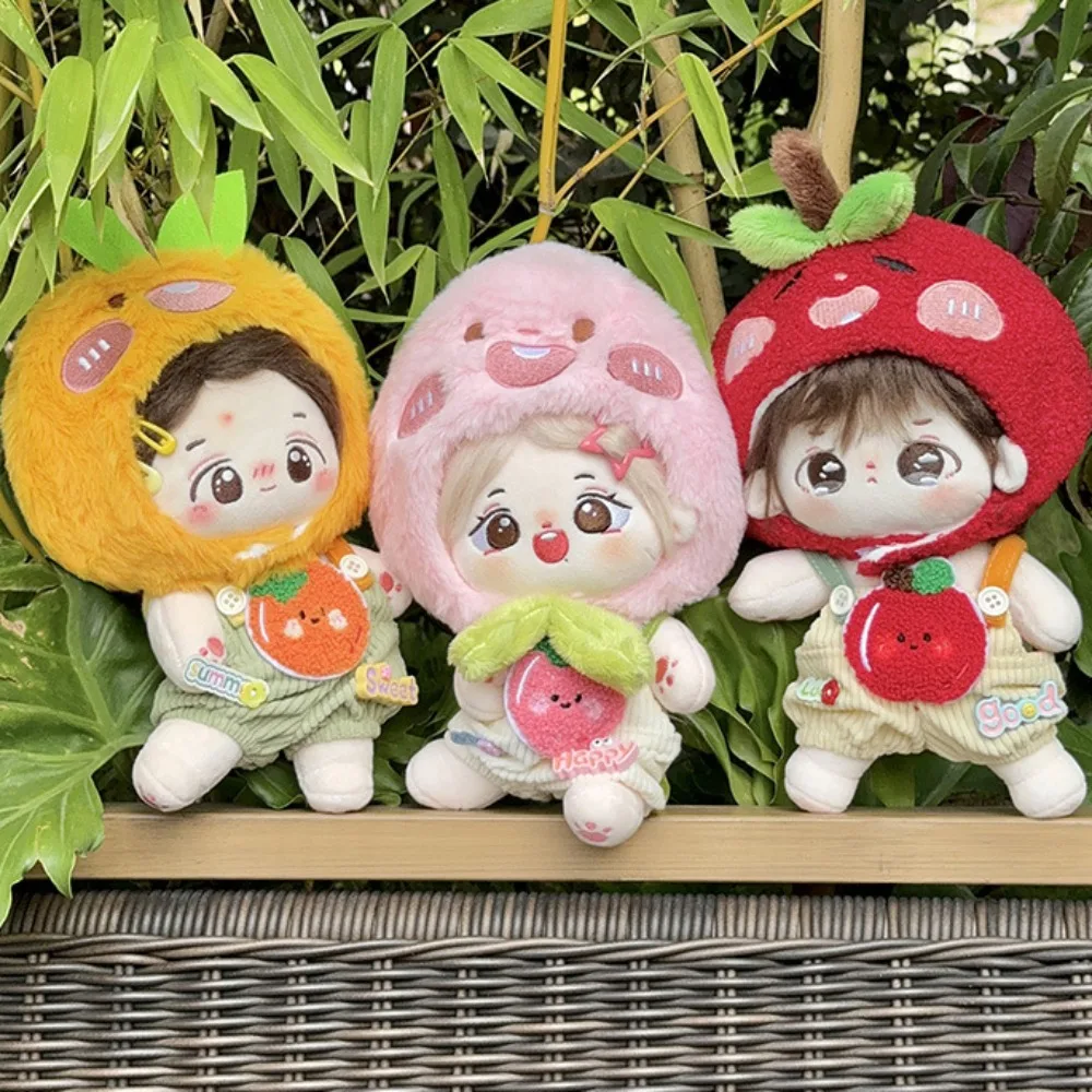 

Fruit Hat 20cm Cotton Doll Clothes Strap Pants Peach Doll Clothes Outfit Lovely Orange Doll Dress Up Set 20cm Cotton Doll