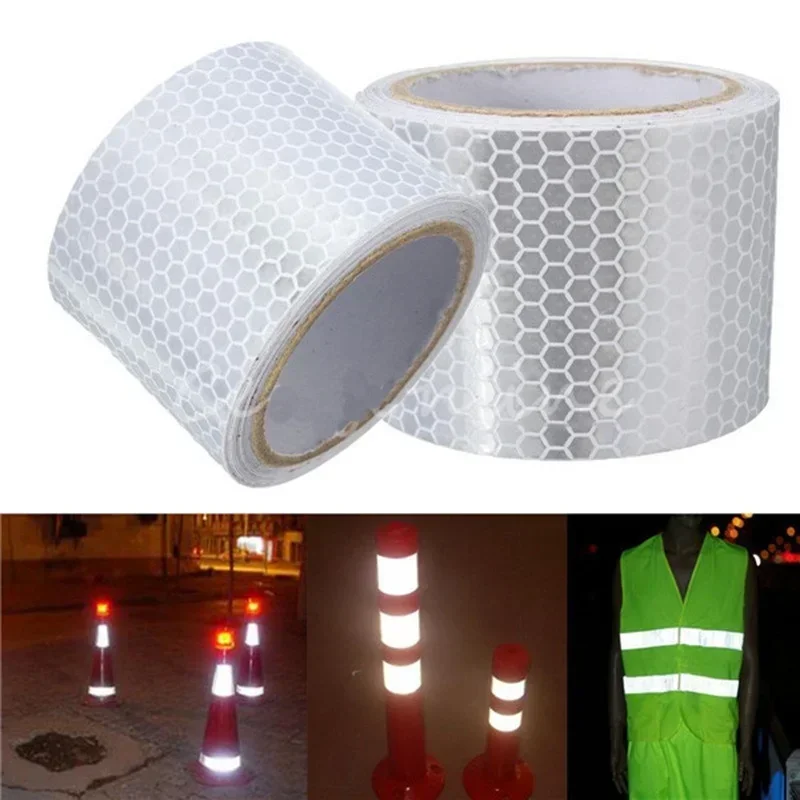 1 Roll 5cm*1m Reflective Sticker for Bike Baby Carriage Motorcycle Reflective Tape Safety Warning Reflective Tape Film Sticker