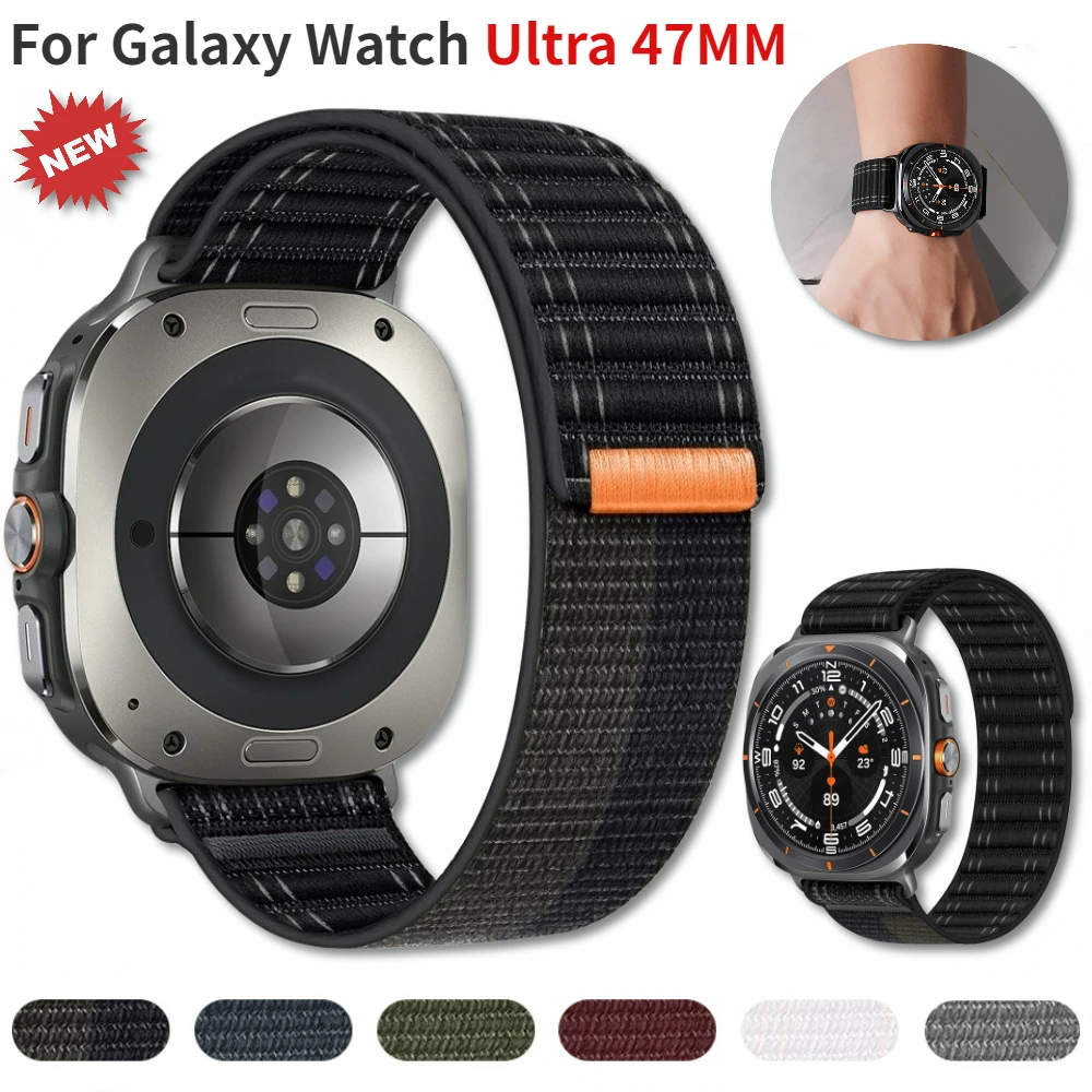 

Braided Loop Bracelet for Samsung Galaxy Watch Ultra 47mm Nylon Wave Breathable Wristband Belt for Galaxy Watch Ultra 47mm Strap