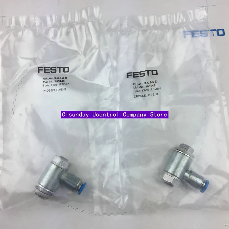 

2pcs New Original FESTO Unidirectional Slip Valve GRLA-1/4-QS-6-D GRLA-1/4-QS-8-D GRLA-1/4-QS-10-D GRLA-M5-QS-6-RS-D