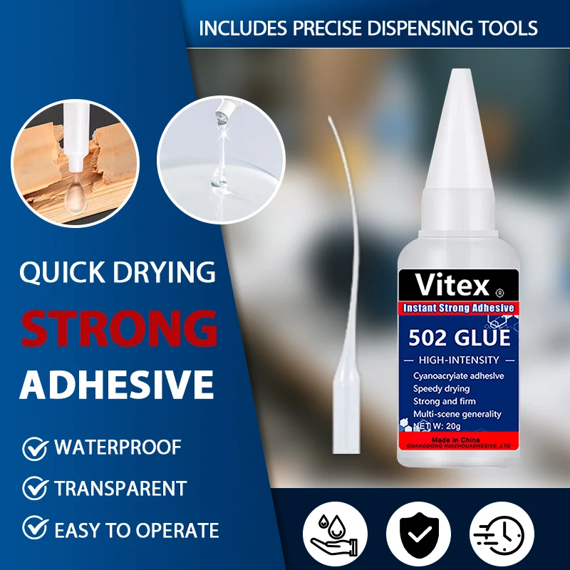 

Суперклей 502, усовершенствованный мгновенный клей, подходит для резины, металла, стекла, супержидкости, универсальный клей для ремонта обуви