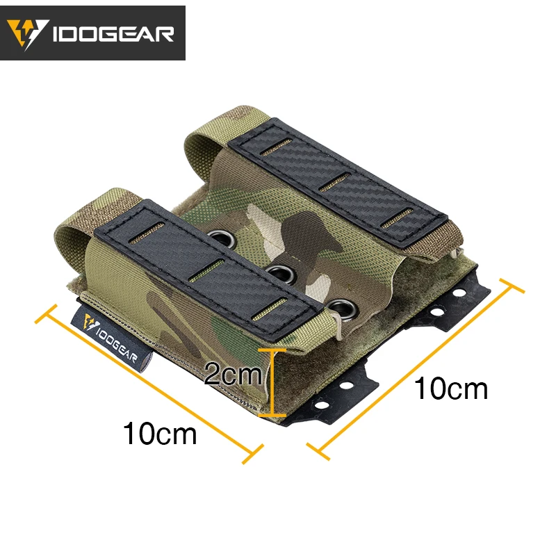 IDOGEAR Tactical Molle 9mm Mag Pouch Military Double 9mm Mag Carrier Carbon Fiber Hunting Airsoft Accessories CS Wargame