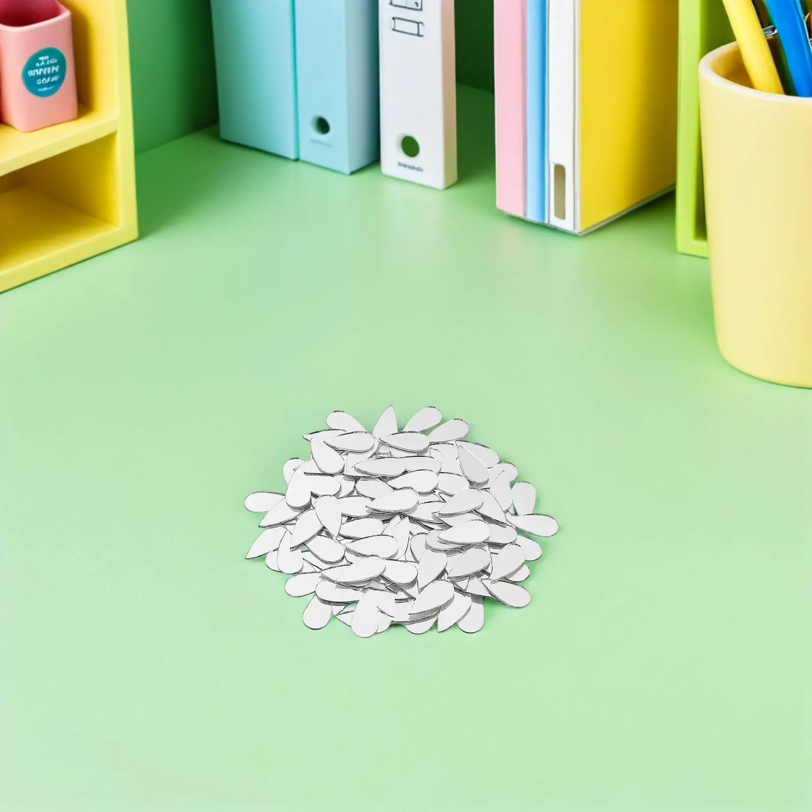 200 Pcs Acrylic Water Drop Wall Sticker Mirror Hanging Craft Stickers Decor Mini Mirrors Family Decals DIY