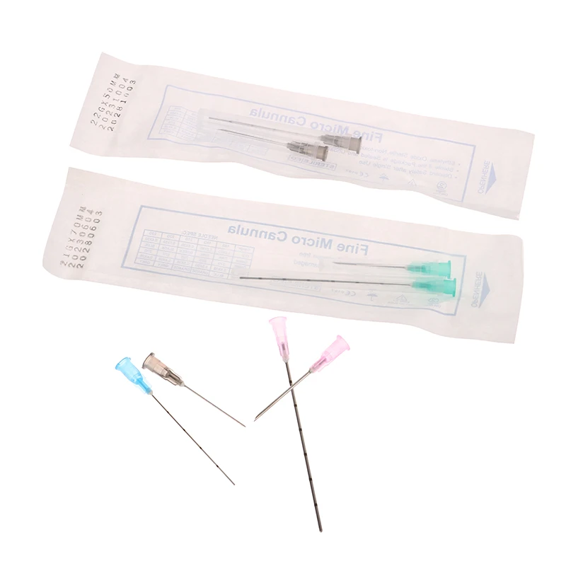 10 PCS Fine Micro Cannula 18G 20G 21G 22G 23G 25G 27G 30G Blunt Cannulas For Dermal Filler