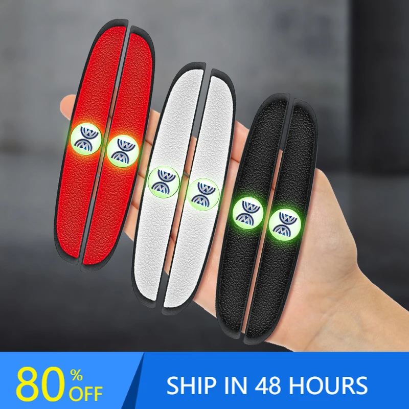 

4 шт. светящиеся наклейки-накладки на двери автомобиля для защиты от столкновений для Volkswagen VW Polo Passat B5 B6 B7 T4 T5 Golf 4 5 6 Tiguan Jetta