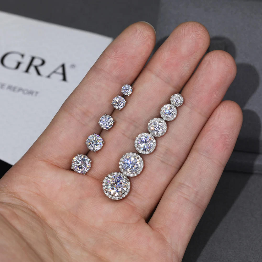 NASIA Premium White/Colorful Moissanite Diamond Stud Earring for Women Orginal S925 Sterling Silver Screw Back Jewelry 2026