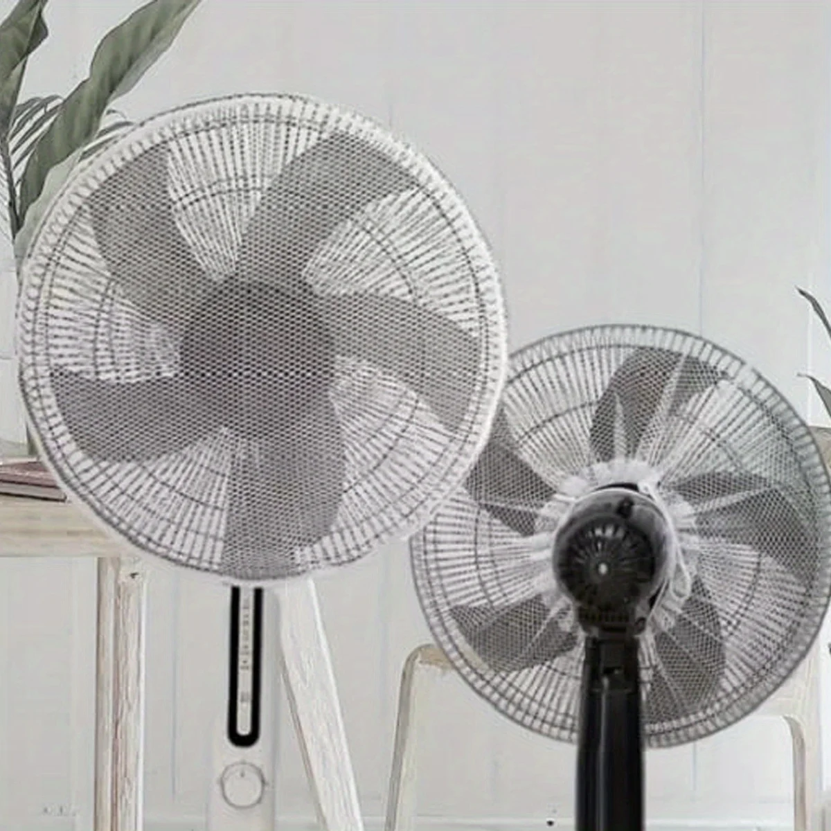 2Pcs Summer Fan Safety Protection Cover Round Electric Fan Guard Dust Covers  Anti-Pinch Hand Electric Fan Mesh Net Cover