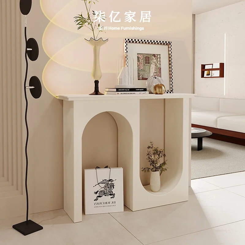 

Minimalist Luxury Entrance Table White And Black Creative Corner Table Narrow Modern Mesas Auxiliar Furniture Living Room