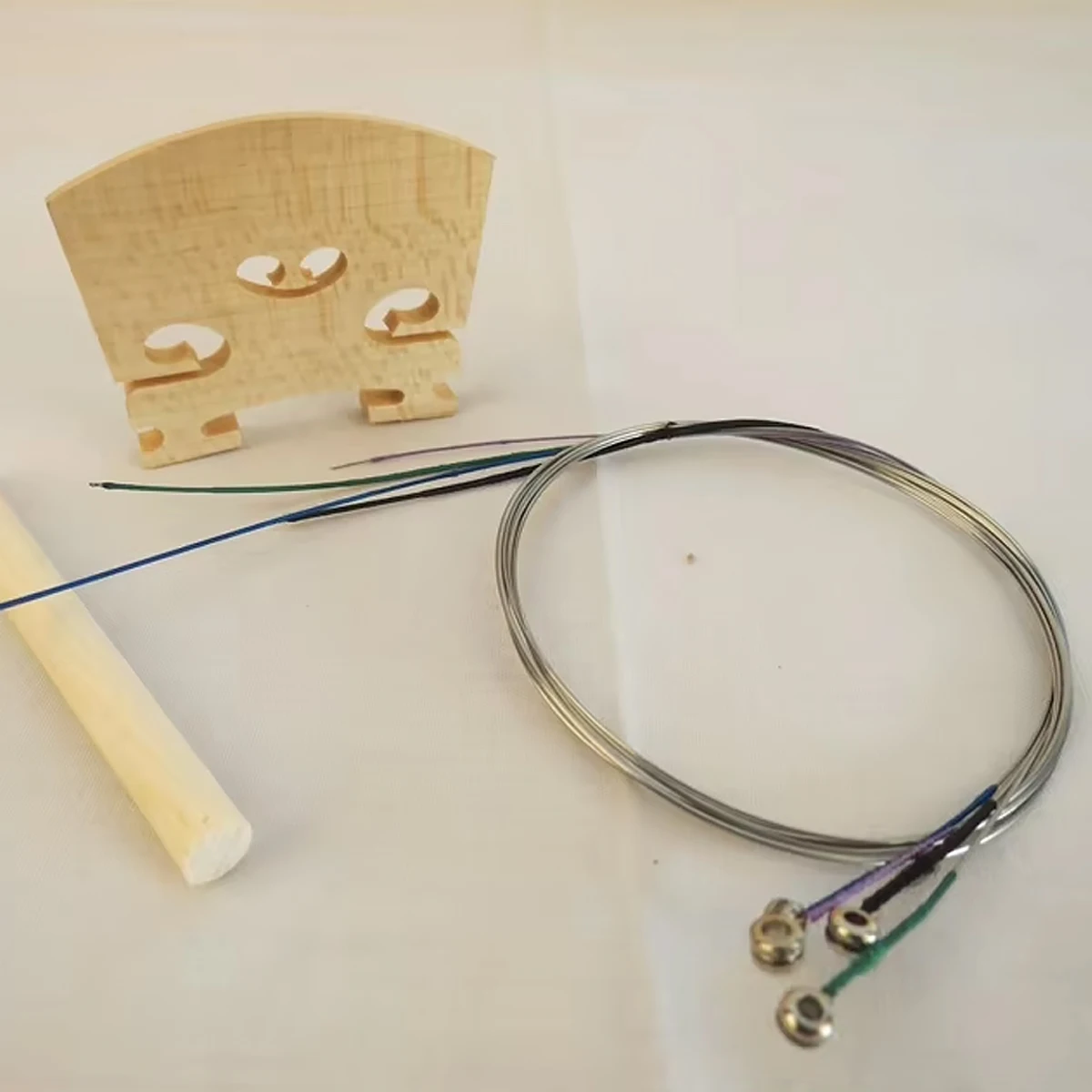 1set  4/4 3/4  1/2 1/4 Violin brings+ strings+Nylon Tailgut +Fine Tuners+Sound Post Fiddle Parts accessories