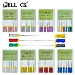 1 caixa de raiz cannal endo h arquivo 21mm 25mm 31mm ferramentas odontológicas odontologia odontologia dental instrumentos de aço inoxidável