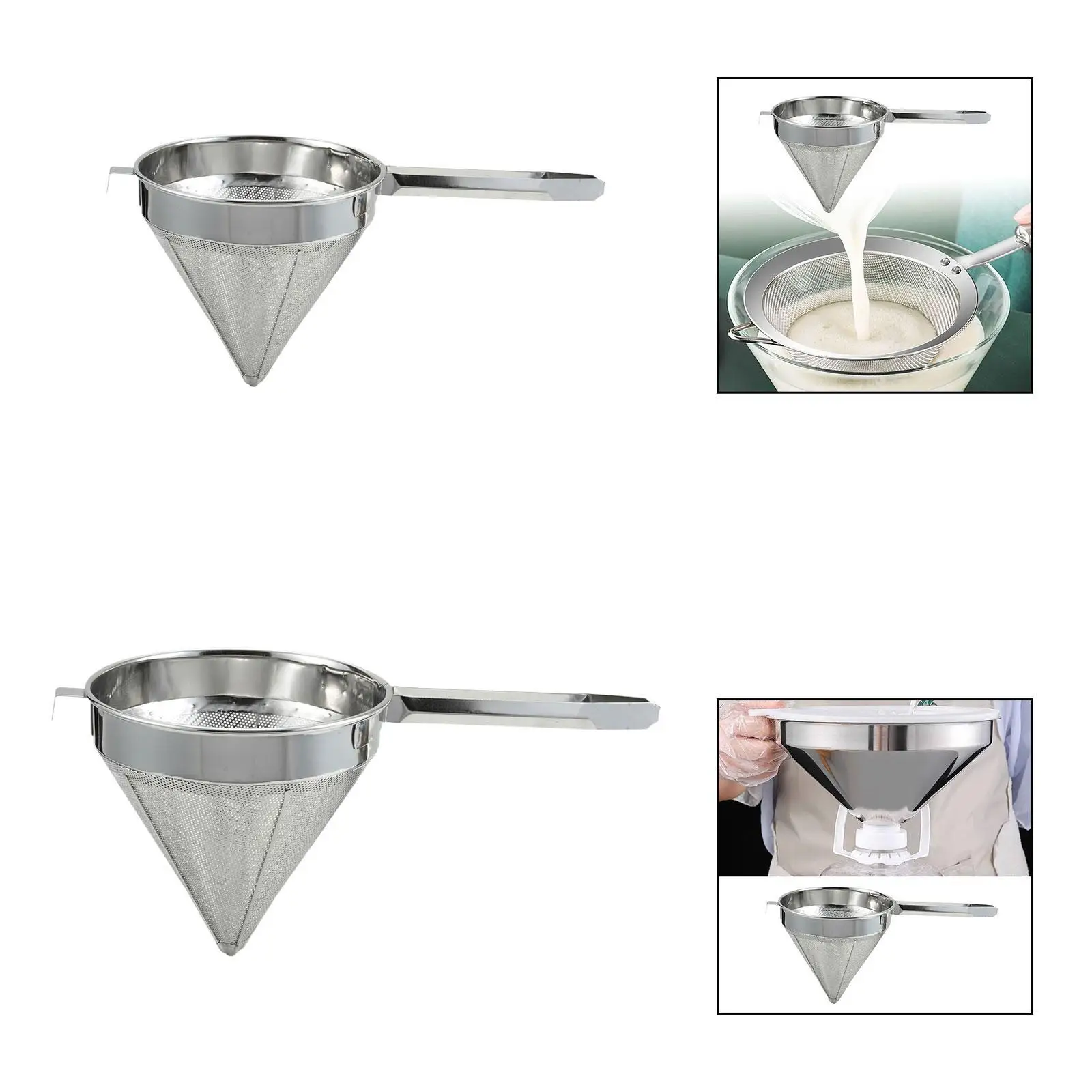 

China Cap Strainer Fine Mesh Cone Separator Cooking Filter Basket for Sauce Jelly Tea Utensil Stainless Steel Long Handle