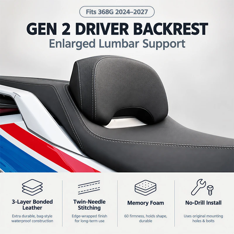 Driver Backrest for 368G ZT368-G 368G MY26 V2 2024-2027 2026 Enlarged Lumbar Support Waterproof Leather Memory Foam No-Drill