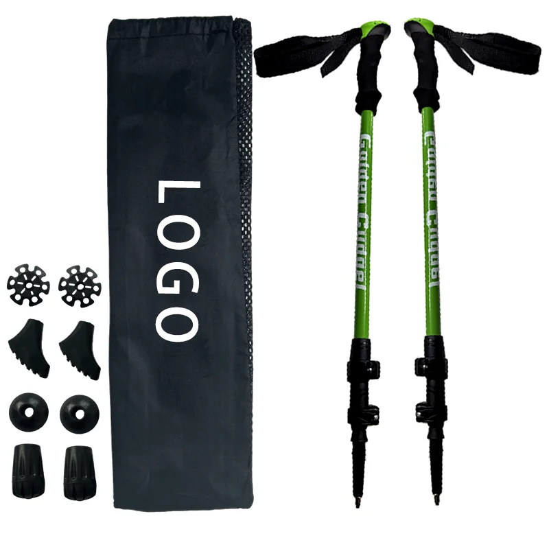 

Factory direct sales of high-strength aluminum alloy mountaineering poles, telescopic version suitable