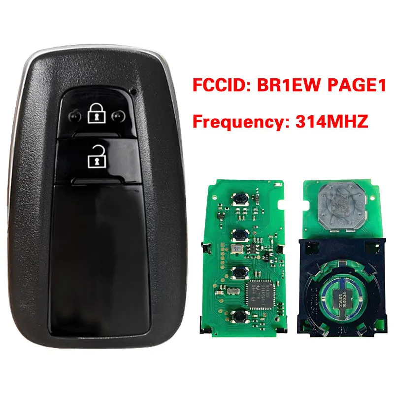CN007225 Aftermarket for Toyota Prius 2016-2018 Smart Auto Key Control Remote 2 Buttons 314MHz 23451-0351 FCC ID: BR1EW PAGE1