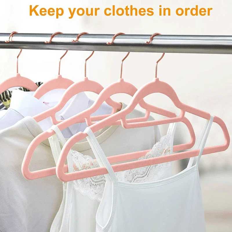 

10Pcs/Set High Quality Velvet Dryer Hanger Wardrobe Organizer Clothes Rack Non-Slip Suit Shirt Coat Flocking Hanger Space Saving
