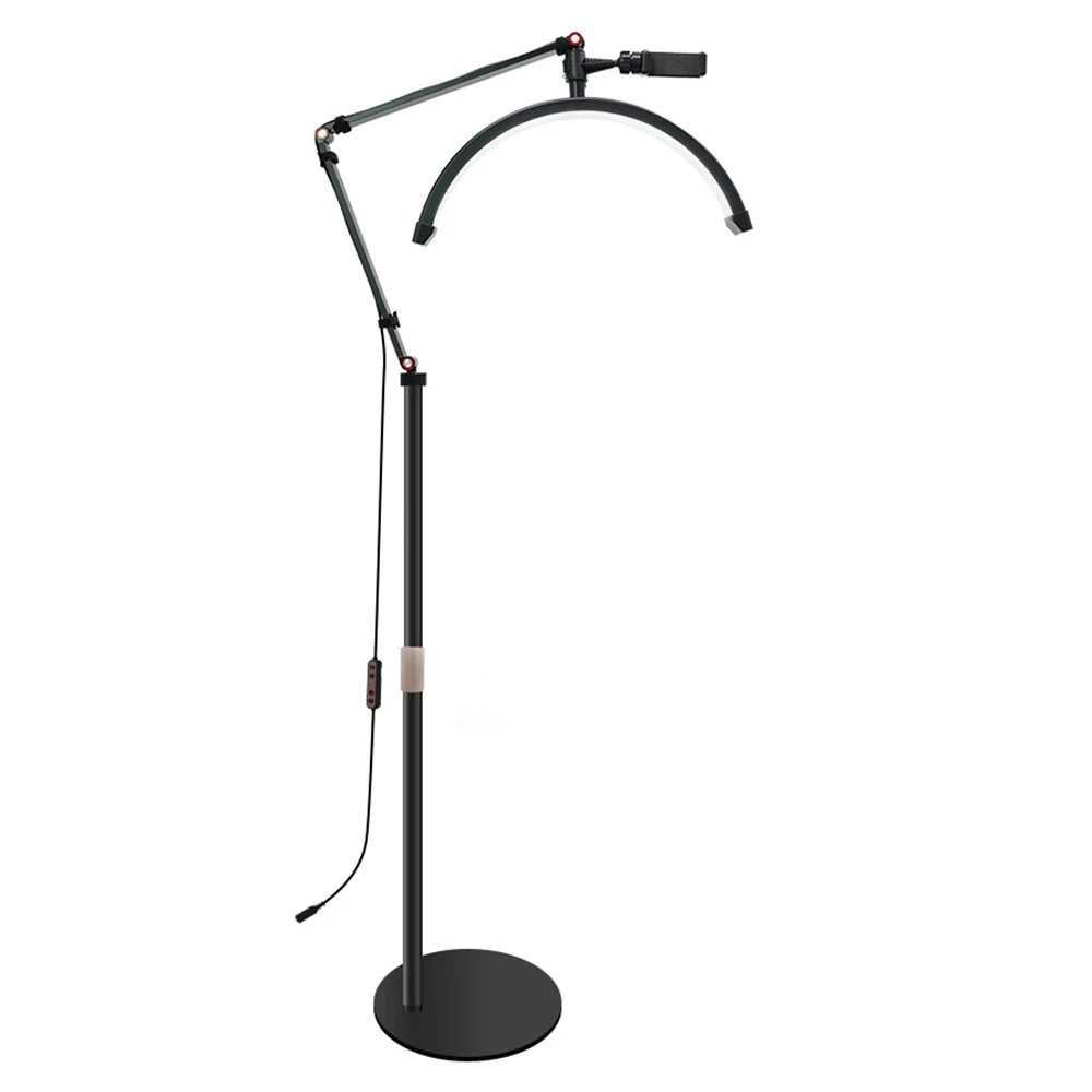 Halbmond-Wimpernlampe 3000K-6000K Schönheitslampe Tattoo Augenbrauen Make-up Fotografie-Lampe 3 Farben Einstellbar 180 LED Ringlicht