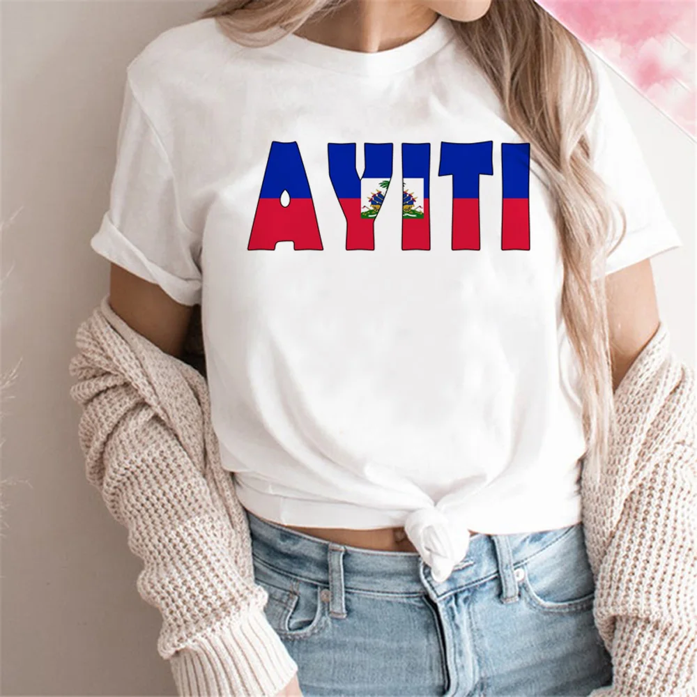 

Haiti t shirt women Japanese graphic manga tshirt female harajuku graphic streetwear clothing