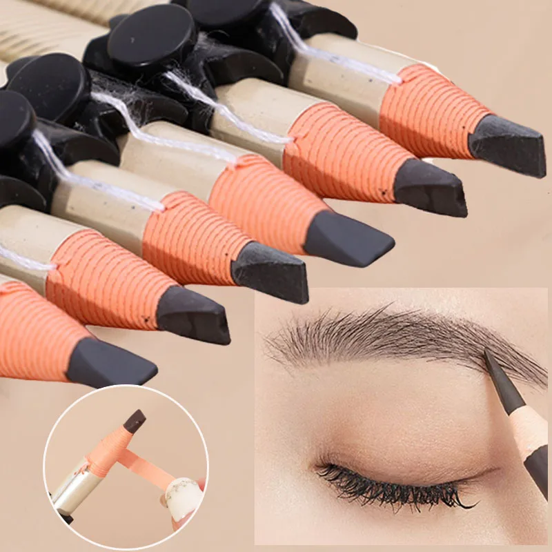 

4colors Microblading Peel-off Matte Eyebrow Pen Pull Cord Eyebrow Pencil Waterproof Lasting Eye Brow Makeup Enhancers Cosmetic