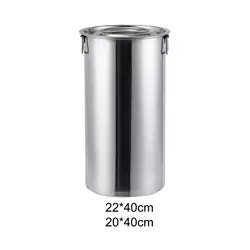 Stainless Steel Bucket with Lid Milk Pail with Double Handle Beverage Drink Dispenser for Beach Outings Party Kitchen BBQ