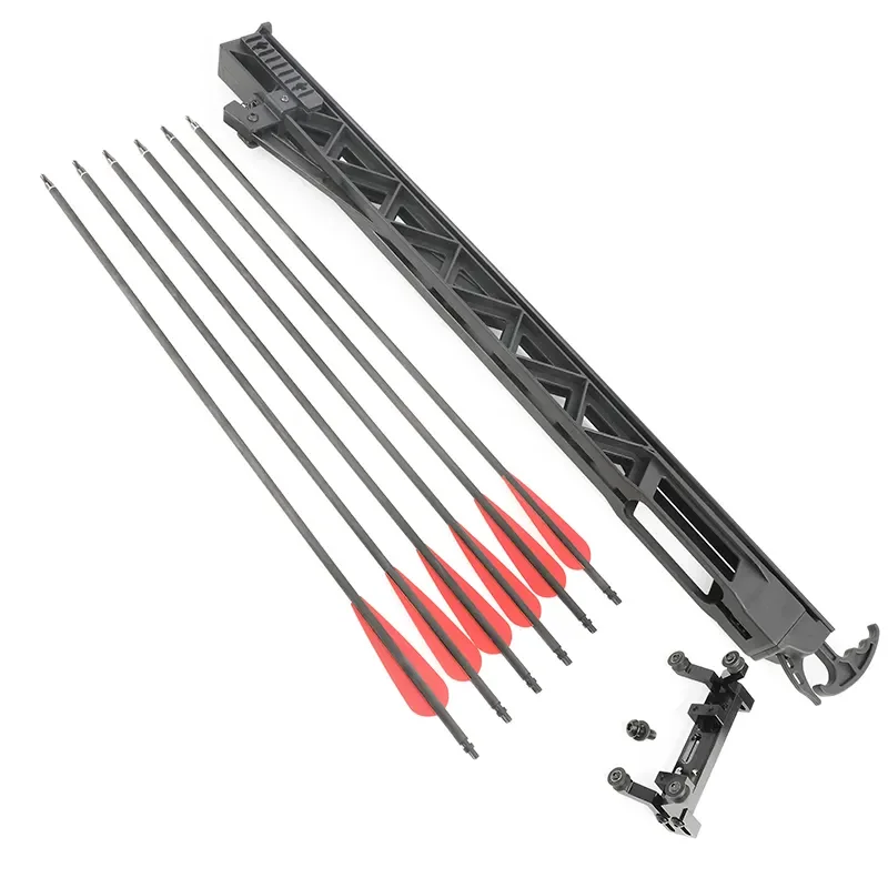 

FHG-01 Durable Outdoor Hunting Composite Bow Accessories Curved Metal Archery Six Shot Bow and Arrow Set