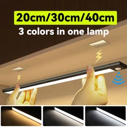 Luce del sensore di movimento a Led luce notturna dimmerabile Usb 20/30/40/60Cm decorazione della luce dell'armadio ultrasottile per la camera da letto della cucina