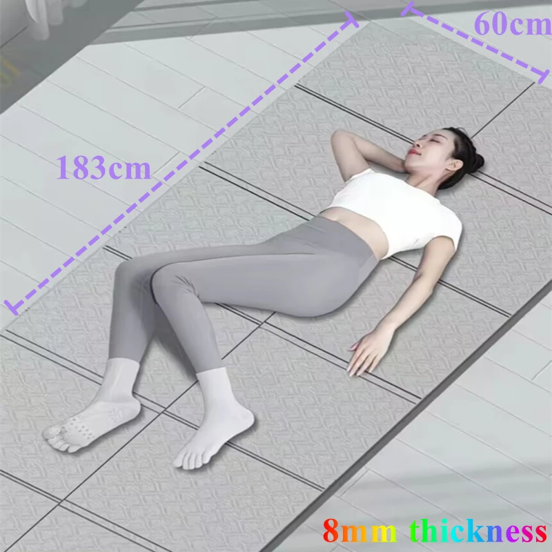

1830x600x8MM Yoga Mat Double-Sided Non-Slip Travel Fold Fitness for Pilates and Floor Workouts Eco-Friendl Exercise Mat Foldable