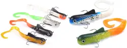 6pcs/lot Pike Musky Dawg Fishing Soft Bait Lure Zabder Freshwater Shad Bull Coarse Bulldog Fishing Tackle Leurre Souple