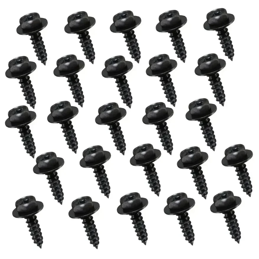 

Car Fender Splash Seal Guards Rivet Clip Screws Fasteners Car Bumper Fender Fastener Clip Hex Head Self Tapping Screws Universal