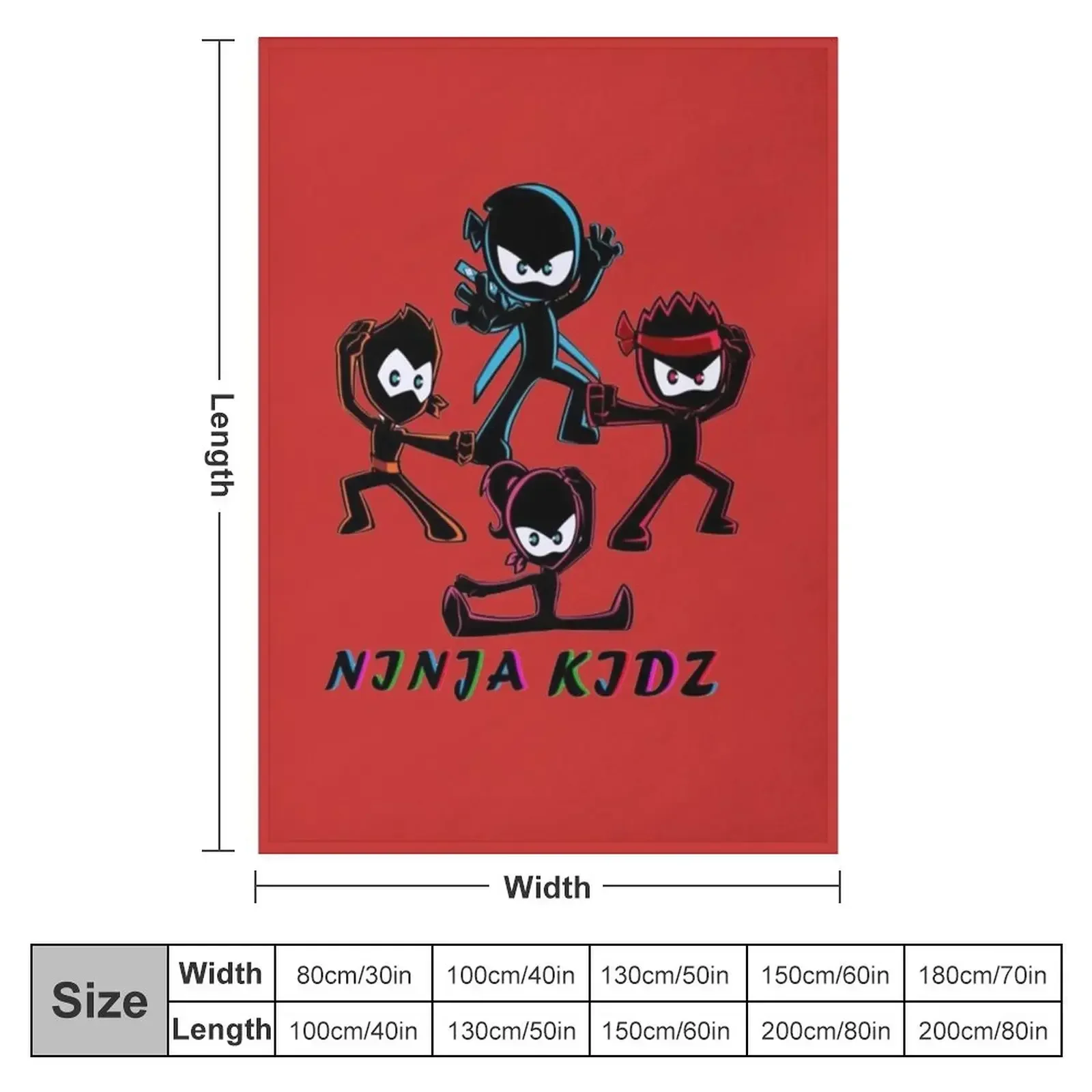 Ninja Kidz Throw Blanket anime Blankets For Baby Flannels Luxury Designer Blankets