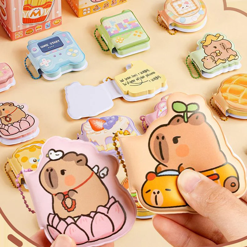 Cartoon Capybara Index Tabs Self Adhesive Page Marker Sticky Notes Classify Files Flags Cute Stress Relief Sticky Note Gifts