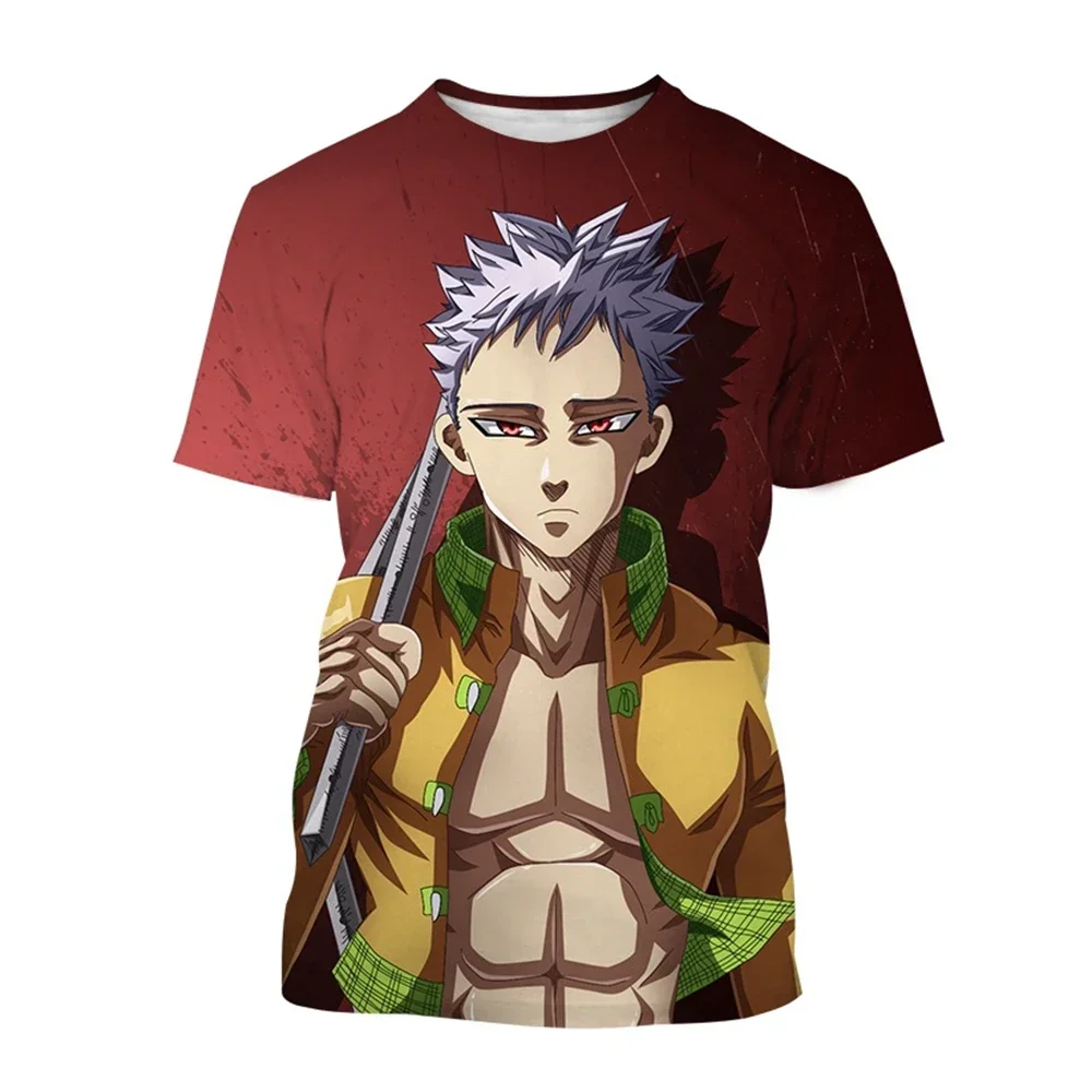 The Seven Deadly Sins Summer Hot Selling Anime Character Creative Design 3D Printing Cool and Personalized Fashion T-shirt