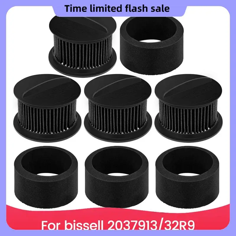 

A40T 4PCS 2037913/32R9 Filter For Bissell Powerforce Compact Cleanview Helix Turbo Vacuum Cleaner Replacement Filter Set