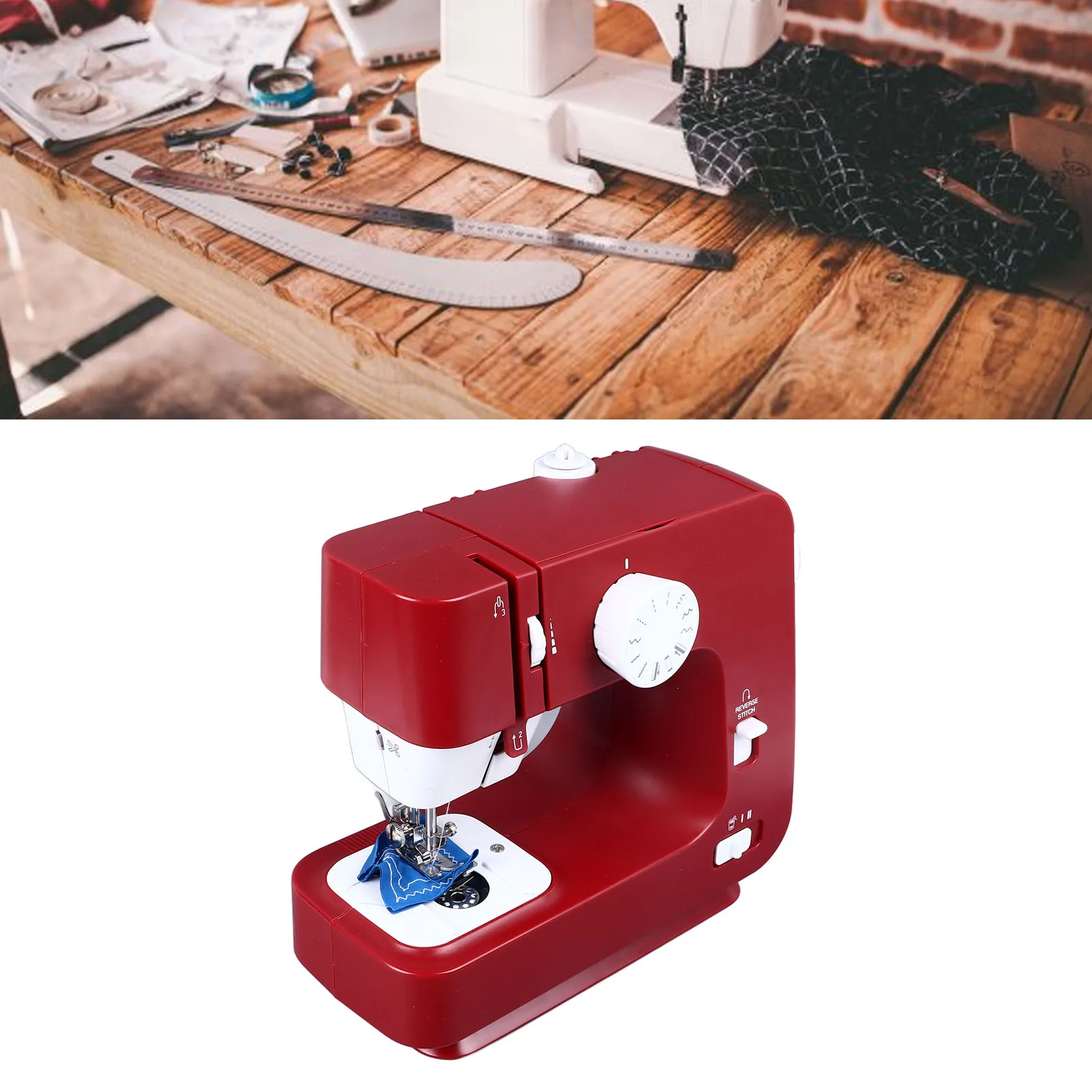 

Швейная машина для начинающих, 12, предустановленные узоры стежков, простая в эксплуатации детская швейная машина с аксессуарами