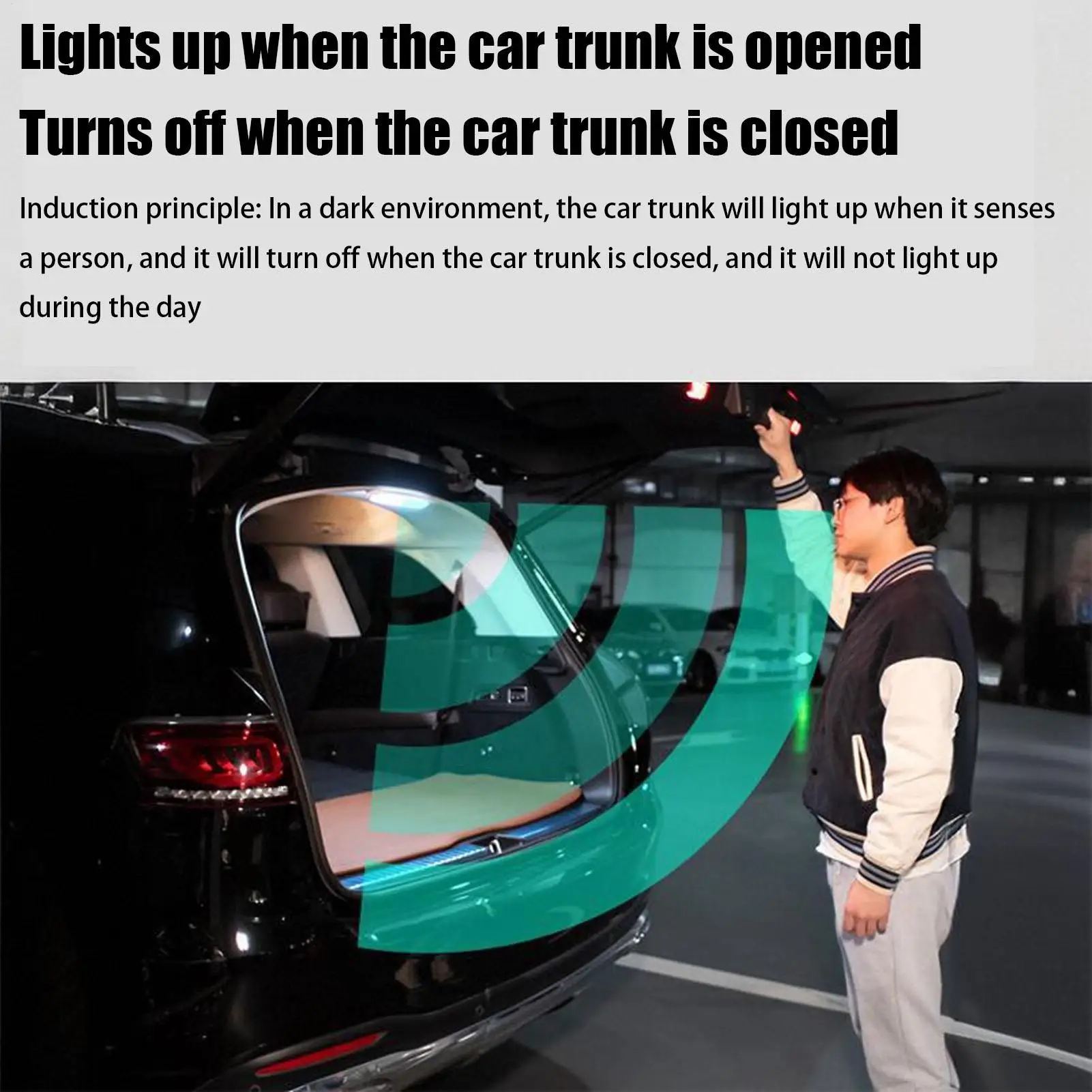 Car Trunk Light Automatic Sensor LED Lamp Magnetic High Brightness Auto Ceiling Lamp Interior Bars Dome Lighting for Luggage Box