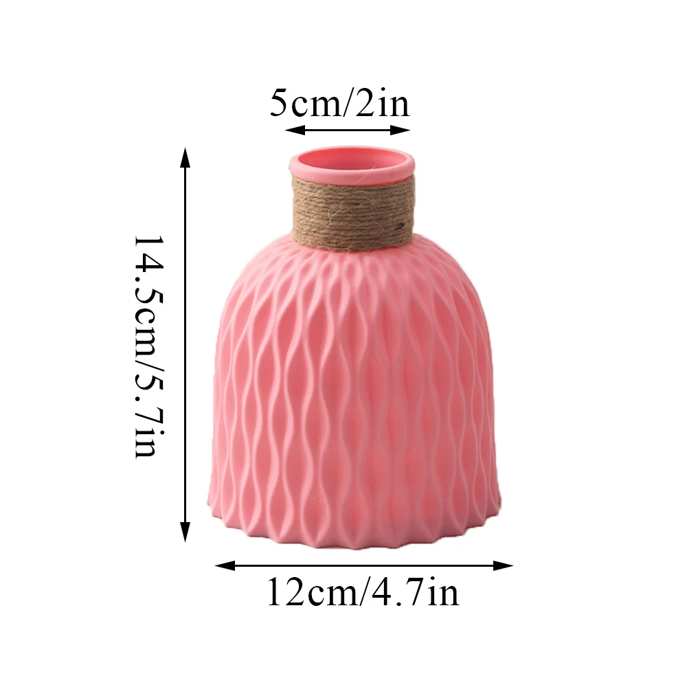 Plastic Vases Home Decor Anti-ceramic Vases Imitation Rattan Flower Vase European Wedding Modern Decorations Unbreakable Basket