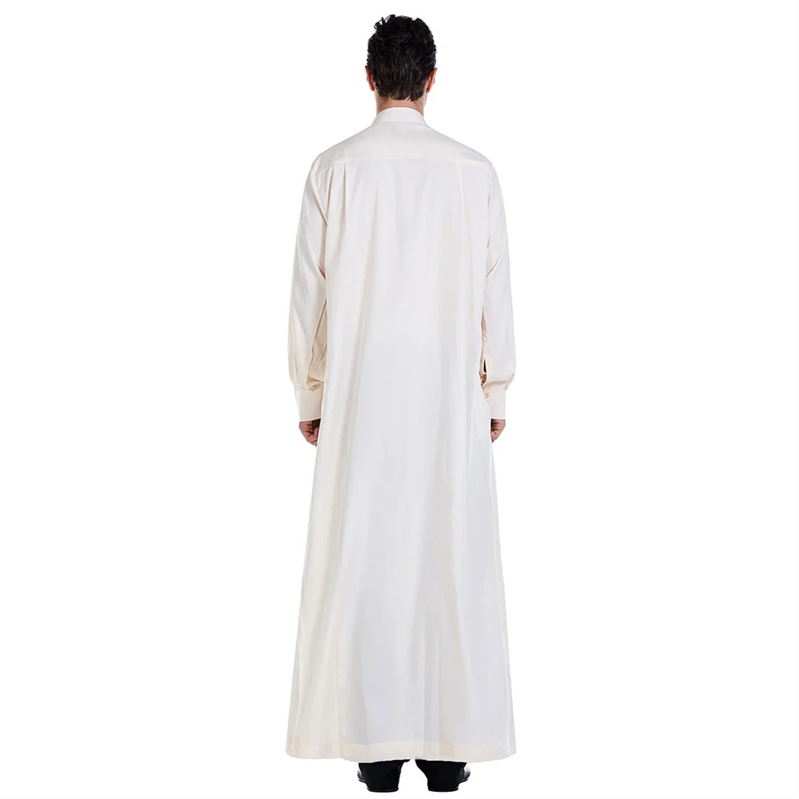 Muslim Men Jubba Thobe Islamic Clothing Ramadan Mens Abaya Dress Long Robe Saudi Wear Musulman Caftan Jubah Dubai Arab Dressing