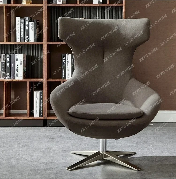 A  new style zq  Nordic Chair Study Sofa Swivel Chair Simple and Modern Fabric Craft Egg Chair Armchair