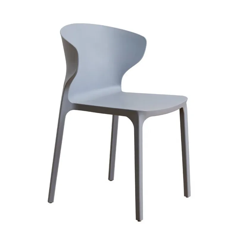 #Elephant Ear Plastic Dining Chair with Backrest Modern Design for Home Office Bedroom & Restaurant Use