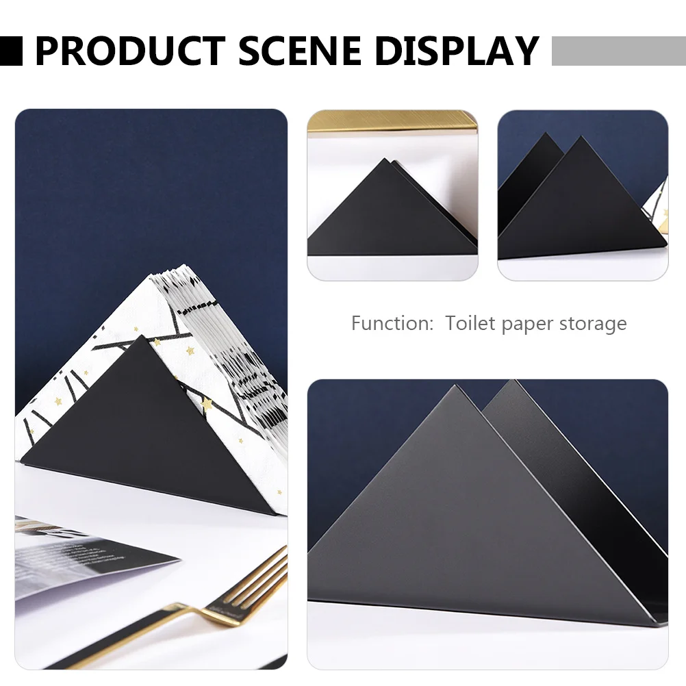 

Stainless Steel Triangular Napkin Holder Stylish Vertical Paper Towel Storage Stand Practical Tissue Rack Triangular Tissue Rack