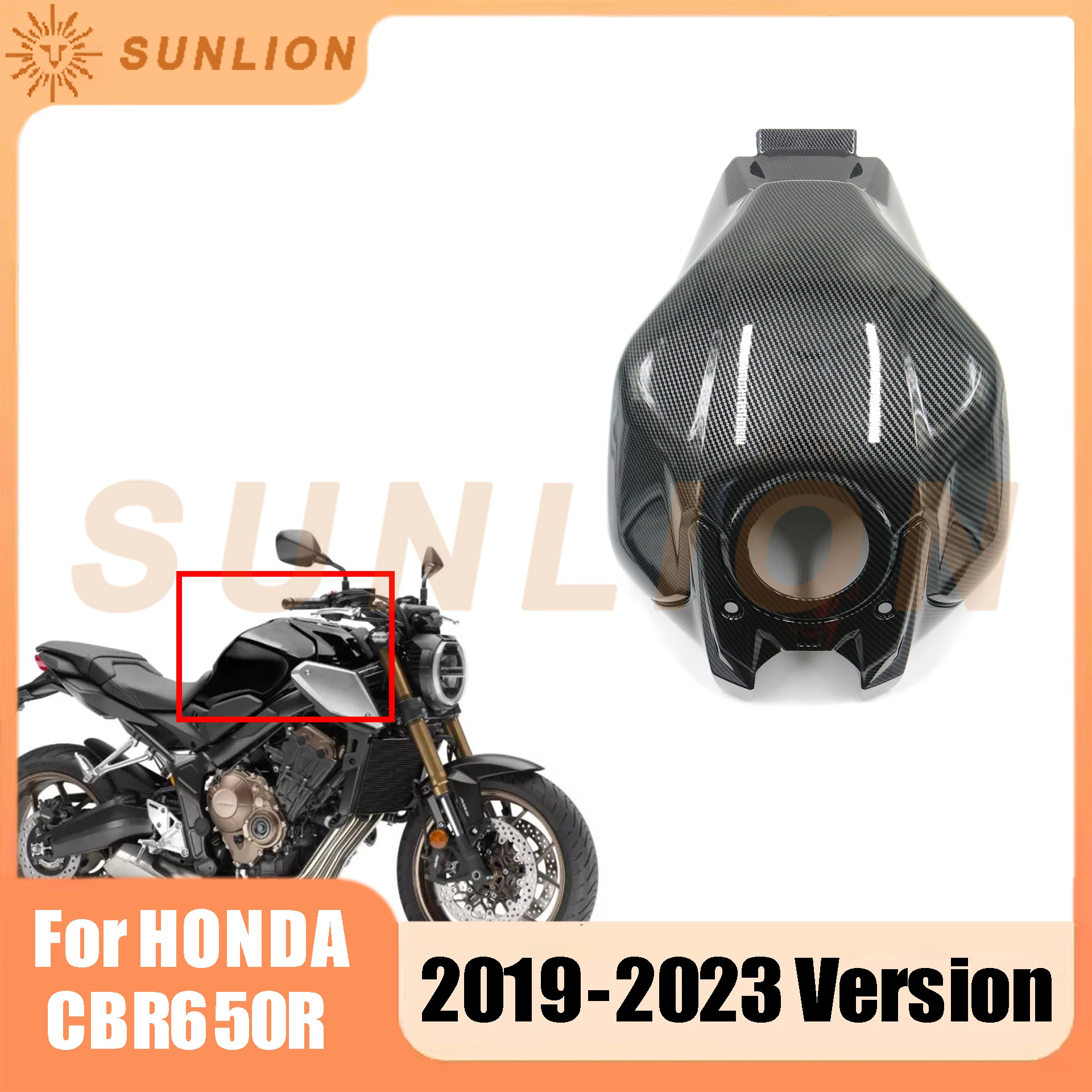 

Carbon Fiber Painted Look Motorcycles Fuel Gas Tank Cover Shell For HONDA CBR650R 2019 2020 2021 2023