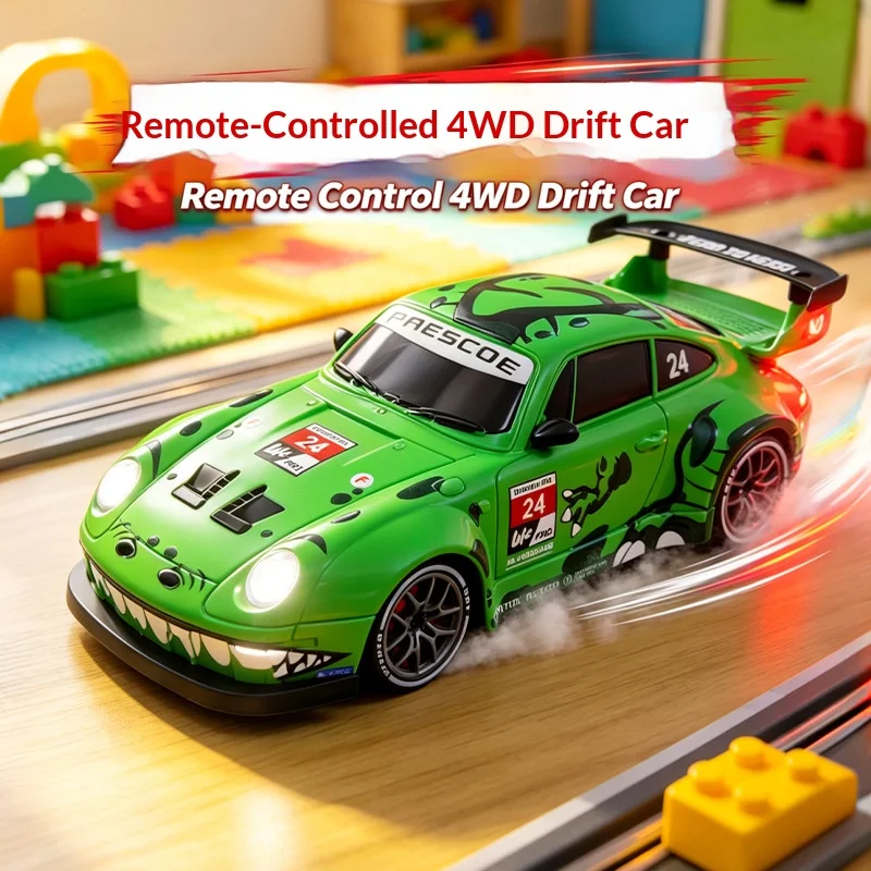 New 1:24 Scale Four Wheel Drive High Speed RC Drifting Car Professional Remote Controlled Competition Racing Toy Vehicle