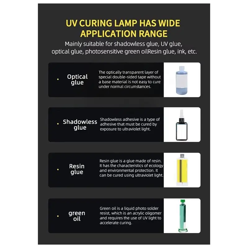 B50C Wireless Mini UV Curing Lamp 3W 395Nm Type-C Charging Built-In Battery One Click UV Light Fast Cure Tool For Phone Glue