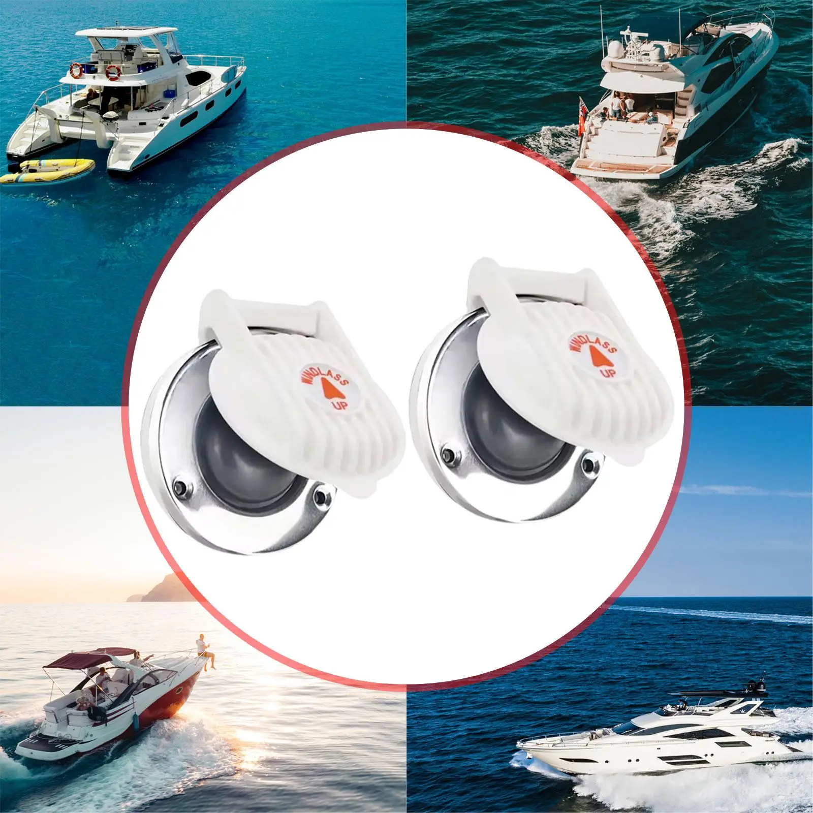 2Pcs Boat Windlass Winch Foot Switch up and Down Replacement Professional for 12V/24V Hardware Compact Portable Heavy Duty