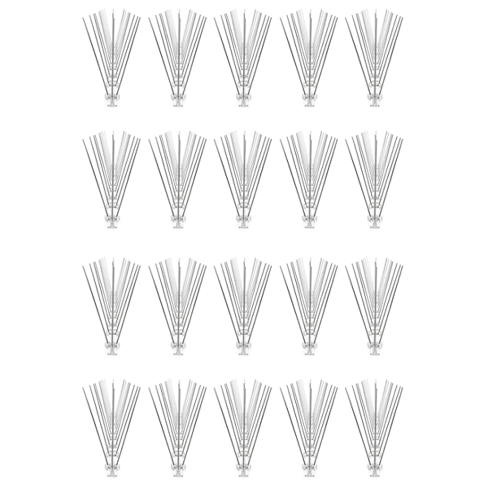 SEWS-Bird Spikes For Pigeons Small Birds: Durable Anti-Bird Nest Fence Spike For Deterring Birds, Crows, Smooth 20Pcs