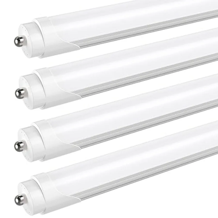 

T8 T10 T12 8Feet LED Light Bulbs, 50W 6000LM, 5000K Daylight White, Single Pin Fa8 LED Tube Replacement for Fluorescent Fixture