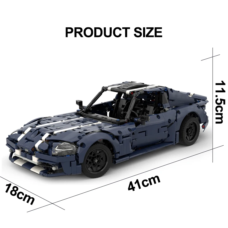 Imaginative MOC-179662 Technical New City Sport Speed Racing Building Block Model MOC Creative Puzzle DIY Toy Christmas Gift Boy