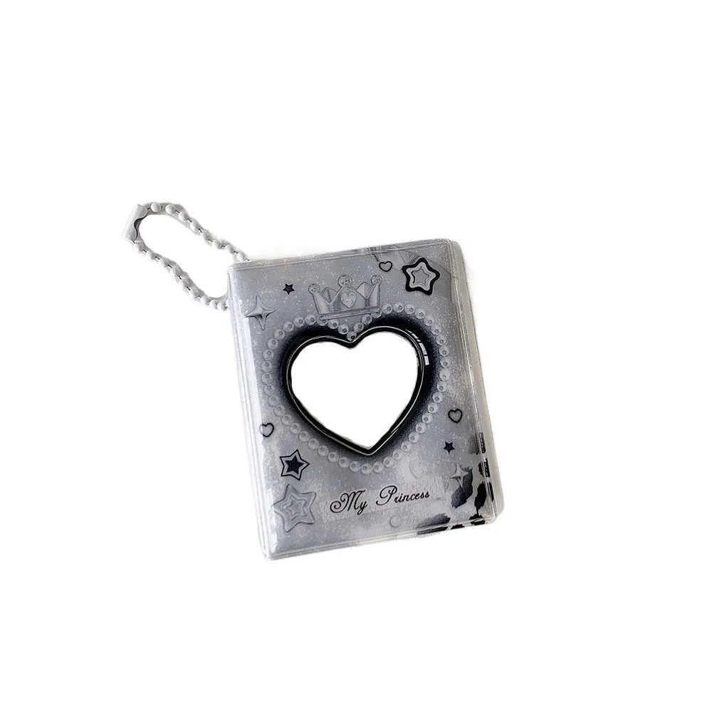 

Mini Crown Love Heart Korean Photocard Holder PVC Card Cover Hanging Decoration Idol Card Display Protector Korean Style Picture