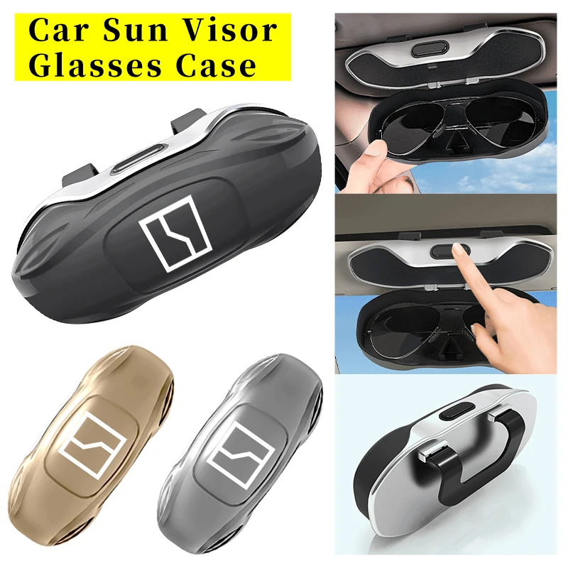 Car Sun Visor Sunglasses Storage Box Glasses Case Clip Accessories For Zeekr 001 FR 007GT EX1E MIX X 0