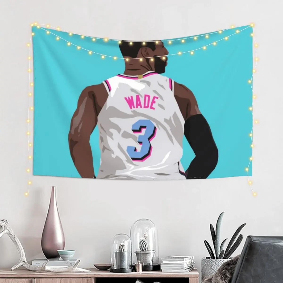 Dwyane Wade Back-To Tapestry Home Decorations Room Decor Aesthetic Room Design On The Wall Tapestry