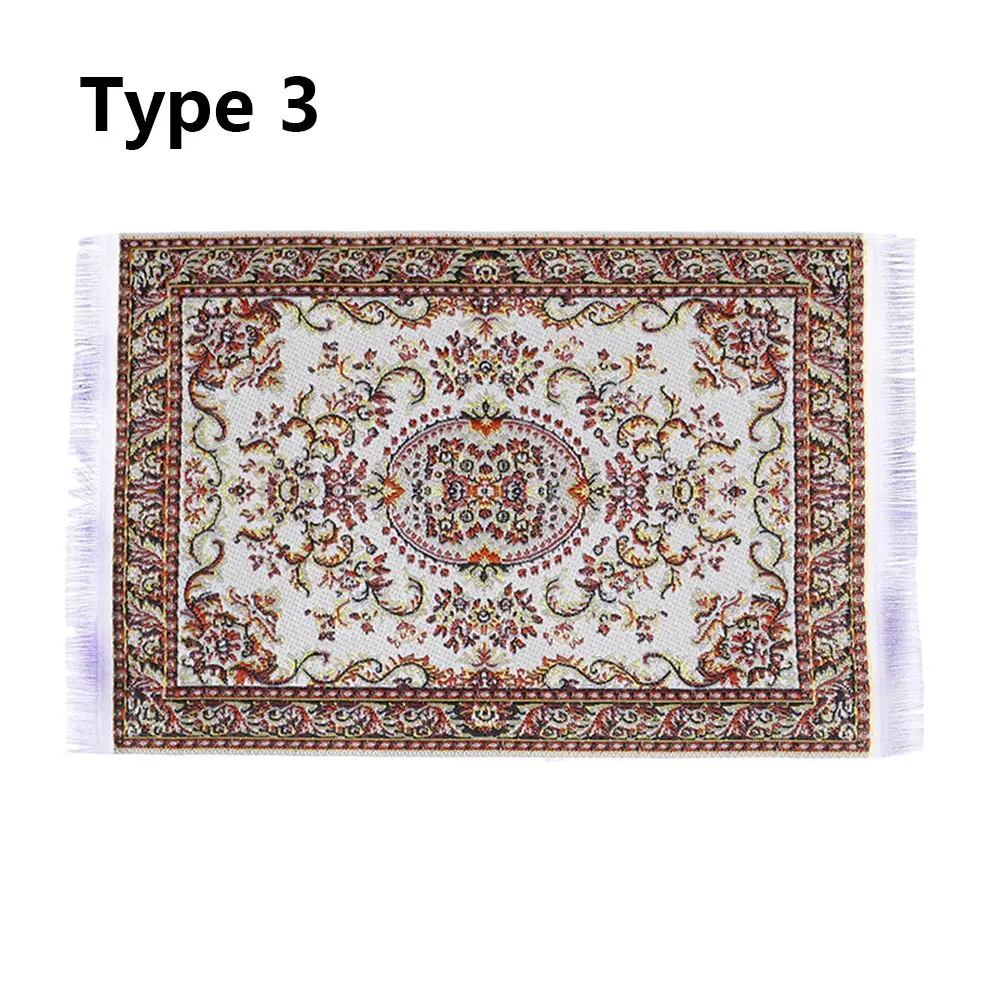 1:12 Scale Playing House Mini House Decor Floor Coverings Dollhouse Carpet  Accessories Miniature Weaving Rug